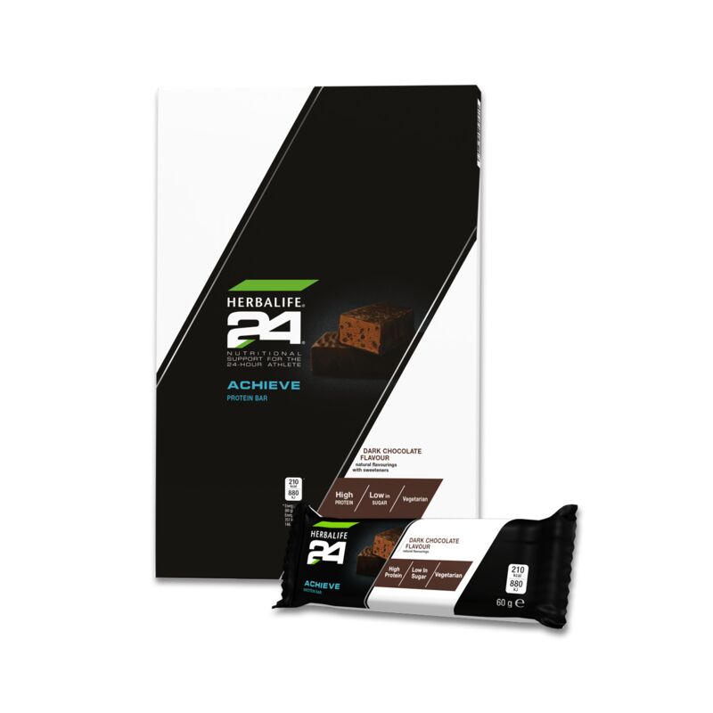 H24 Achieve Bar Dark Chocolate 6 x 60g bars per box - SKU 150K